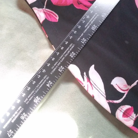 LIz Claiborne floral sleeveless tie neck career dressy blouse shirt top … - Picture 12 of 12